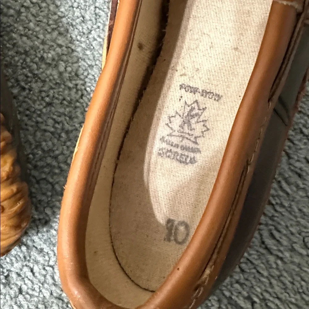 Vintage Sorel Pow-Wow Duck Boots Shoes Leather Rubber Made in Canada Mens 10
